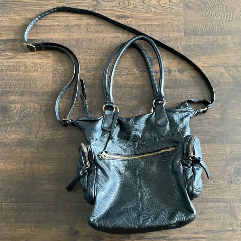 Billabong black faux leather bag
